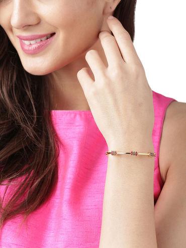 Gold Look Designer Adjustable Bracelet