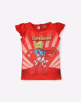 Supergirl Print A-line Dress