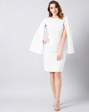 Bodycon Dress with Cape Sleeves