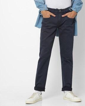 Low-Rise Flat-Front Skinny Fit Jeans
