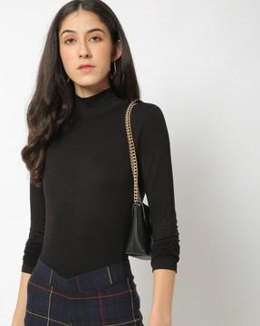 Knitted High-Neck Pullover
