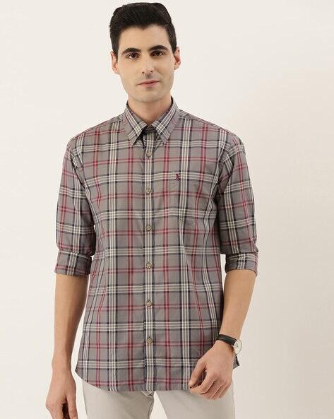 Checked Shirt with Roll-up Sleeves