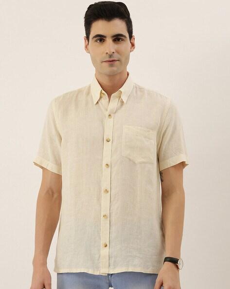 Button-down Short Sleeves Indian Shirt