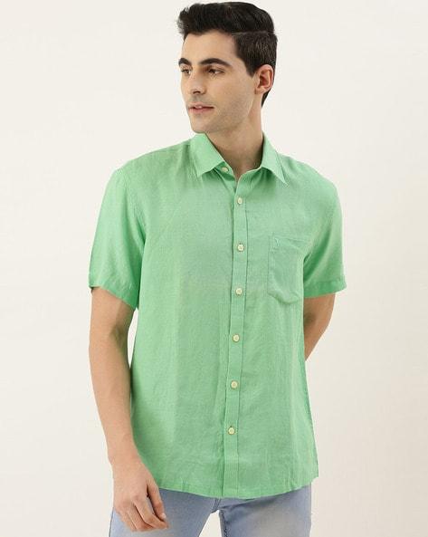 Button-down Indian Shirt with Patch Pocket