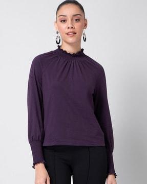 High-Neck Fitted Top