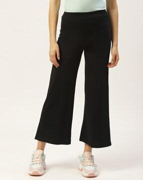 Mid-Rise Flare Track Pants