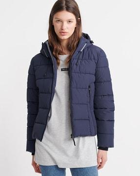 Spirit Icon Hooded Zip-Front Puffer Jacket