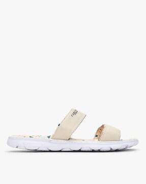 Dual-Strap Sliders with Printed Footbed