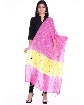 Embellished Dupatta with Mirror Accent