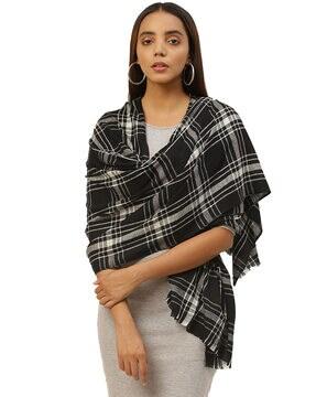 Checked Wool Stole
