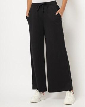 Wide-Leg Track Pants with Slip Pockets