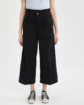 High-Rise Culottes with Insert Pockets