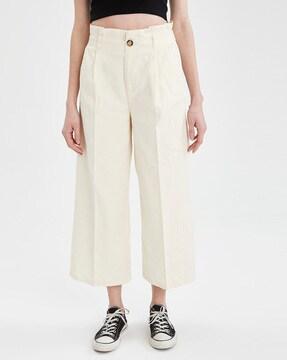 High-Rise Culottes with Insert Pockets