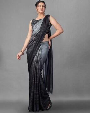 Striped Traditional Saree with Blouse