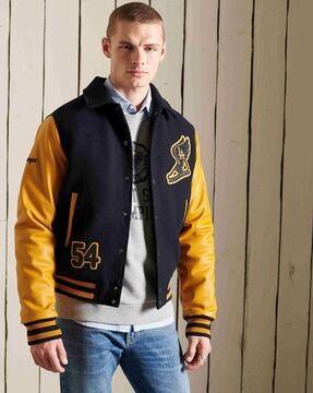 Mixed Varsity Bomber with Placement Embroidery