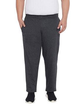 Textured Track Pants with Elasticated Waistband