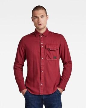 Cotton Shirt with Flap Pocket