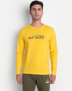 Crew-Neck T-shirt with Typography