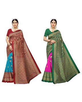 Pack of 2 Mysore Silk Sarees