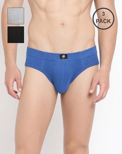 Pack of 3 Briefs with Elasticated Waistband