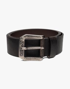 Genuine Leather Pin-Buckle Belt
