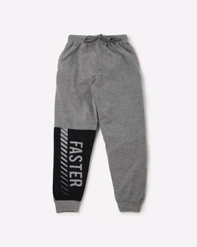 Typographic Print Joggers with Drawstring Fastening