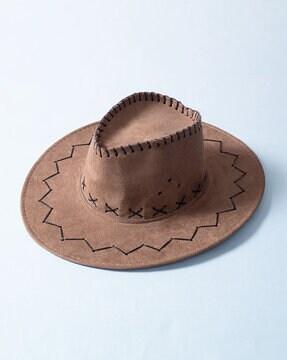Solid Leather Hat