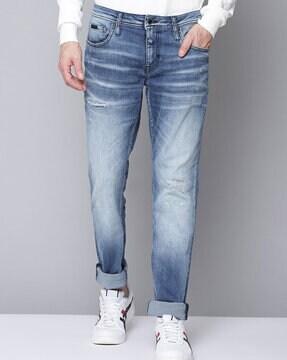 Solid Relaxed Fit  Jeans