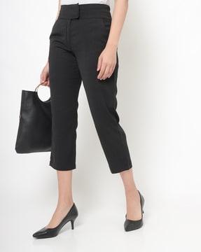 Flat-Front Capris with Insert Pockets