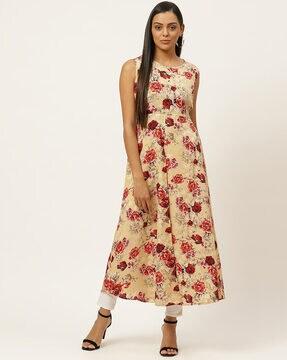 Floral Print Gown Dress