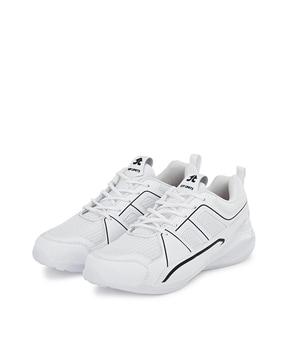 Panelled Lace-Up Sports Shoes