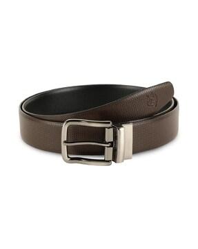Textured Reversible Belt with Brand Logo