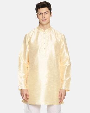 Full Sleeves Short Kurta with Embroidered Detail