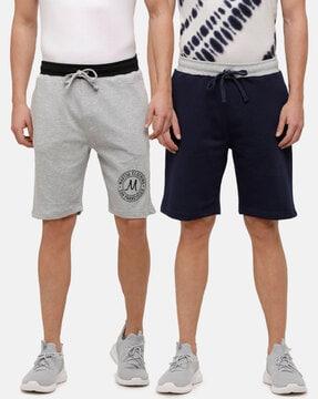 Pack of 2 Mid-Rise Shorts with Drawstring Waist
