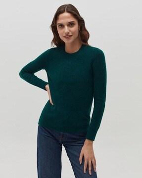 Crew-Neck Pullover with Full Sleeves