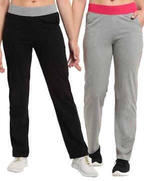 Pack of 2 Straight Trackpants with Elasticated Waist