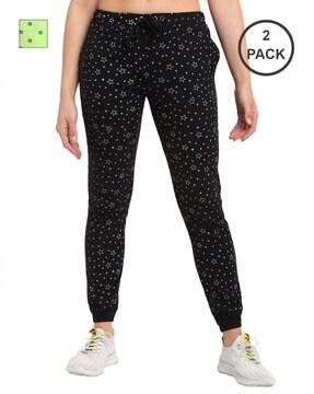 Pack of 2 Printed Joggers with Insert Pockets