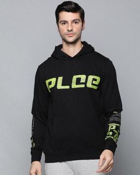 Embroidered Graphic Hooded Sweatshirt