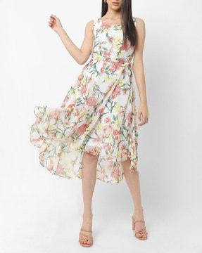 Floral Print Fit & Flare Dress