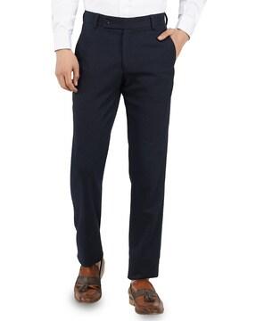Solid Mid Rise Trousers