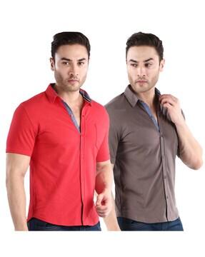 Pack of 2 Solid Shirt
