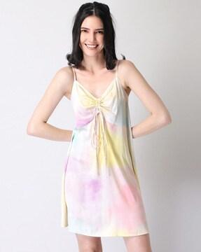 Tie & Dye Print A-line Dress