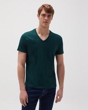V-neck Cotton T-shirt