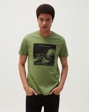 Graphic Print Cotton Crew-Neck T-shirt