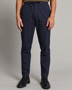 Solid Relaxed Fit Trousers