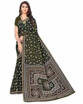 Printed Georgette Saree with Blouse Piece