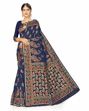 Banarasi Silk Woven Saree With Blouse Piece