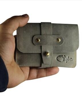 Card Holder with Button Closure
