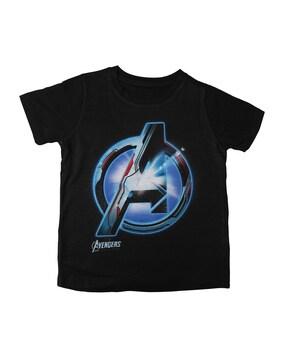 Avengers Print Crew-Neck T-shirt
