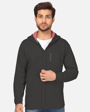 Hooded Sweatshirt with Patch Pocket